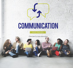 Wall Mural - Communication Connection Discussion Technology Concept