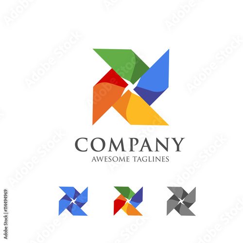 Fotografia, Obraz windmill . Whirligig icon vector. pinwheel Flat icon isolated