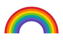 Colorful Rainbow Or Color Spectrum Flat Icon For Apps And Websites