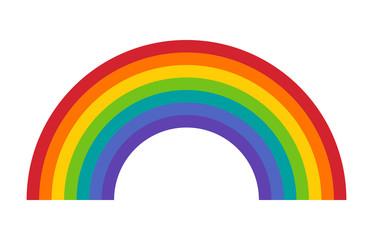 colorful rainbow or color spectrum flat icon for apps and websites