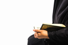 Koran In Hand - Holy Book Of Muslims( Public Item Of All Muslims )Koran In Hand Muslims Woman