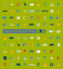 Poster - Set of delivery icons