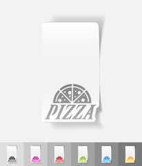 realistic design element. pizza