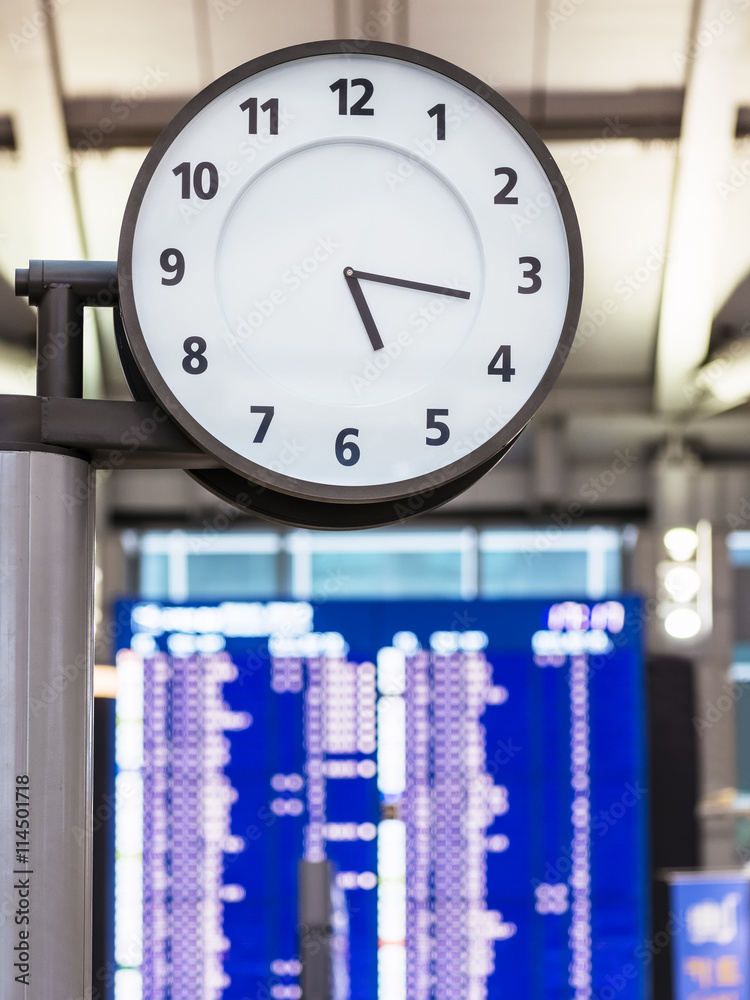 Timetabling Clock Clock and Flight Timetable at Station Airport travel Concept Stock ...