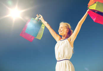 Poster - woman with shopping bags