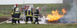 Fighting fire with a foam extinguisher