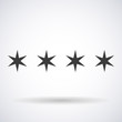 Stars hexagonal element Chicago flag isolated on white background, vector illustration