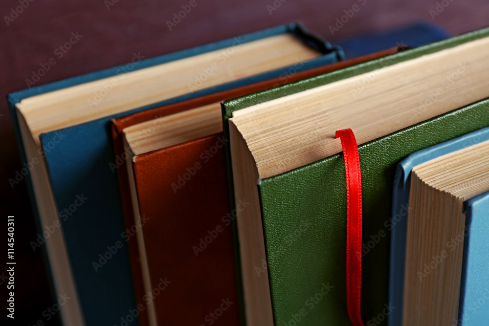 Pile of books, close-up