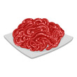 Vector illustration of mince meat