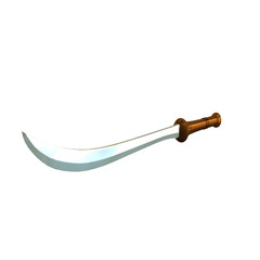 Wall Mural - isolated sabre weapon 3d illustration