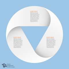 Wall Mural - Infographics Vector Background 3-Step Process