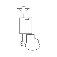 Poster - Waste processing plant icon, outline style