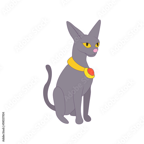 Egyptian cat icon in cartoon style - Buy this stock vector and explore