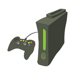 Poster - Game console icon, cartoon style