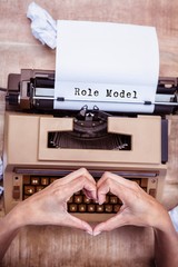 Poster - Composite image of role model message 
