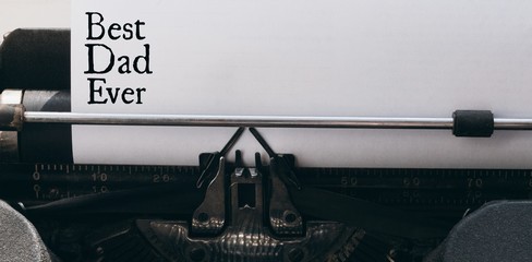 Poster - best dad ever written on paper