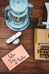 Poster - Feliz dia del padre written on paper