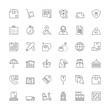 © spiral media - Line icons. Shipping and logistics