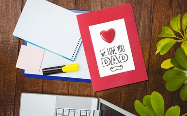 Sticker - Composite image of fathers day greeting