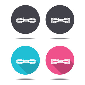 icon black pink and blue rope vector design