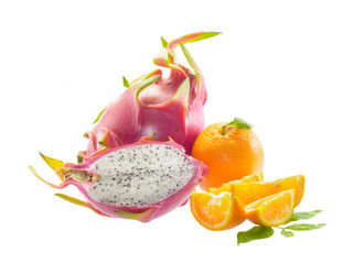 Wall Mural - Dragon Fruit and orange