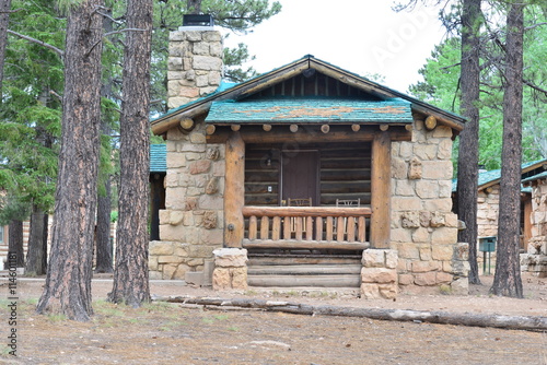 A Stone Log Cabin In The Mountains Of Arizona Buy This Stock