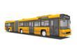 moderner Linienbus, Bus gelb, freigestellt