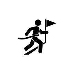 Poster - Winner Crossing Finish Line Icon