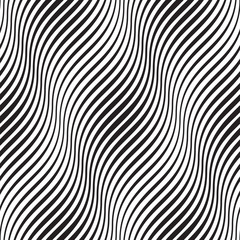 Wall Mural - Vector seamless texture. Modern abstract background. Geometric pattern with wavy lines.