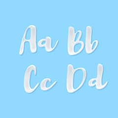 Wall Mural - Milk, yogurt or cream abc set.