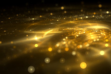 Abstract Gold Bokeh Background