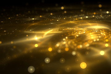 Abstract gold bokeh background