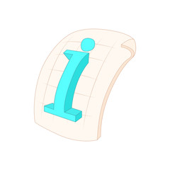 Poster - Information file icon in cartoon style