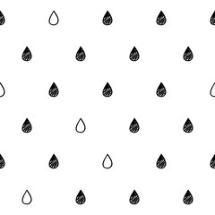 Wall Mural - Drops scribble sketch pattern background.