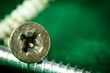 Close up macro shot of a stripped screw