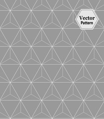 Wall Mural - black and white geometric pattern with triangle, abstract background, vector pattern
