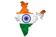 Vector illustration of India flag map.