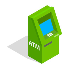 Poster - Atm icon, isometric 3d style