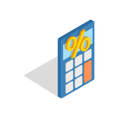 Poster - Calculator icon, isometric 3d style