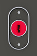 Keyhole with lock cylinder, 3d illustration