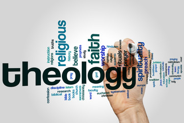 Wall Mural - Theology word cloud