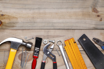 Sticker - Tools on wood