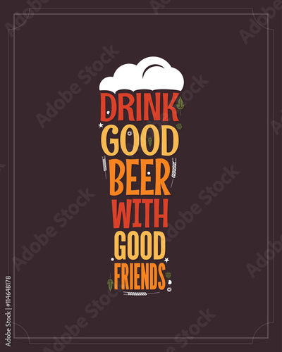 drink-good-beer-with-good-people-cytat-ulozony-w-ksztalt-szklanki-piwa