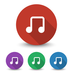 Wall Mural - white notes icon in different colors set