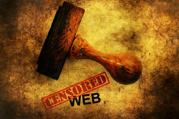 Censored web grunge concept