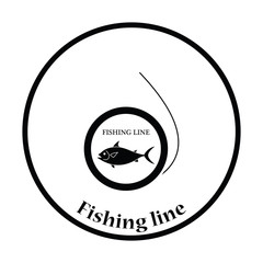 Wall Mural - Icon of fishing line