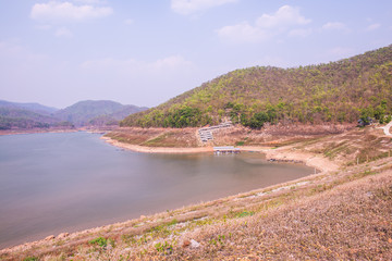 landscape view of mae ngat somboon chon dam