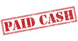 paid cash red stamp on white background
