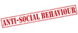 © cone88 - anti-social behaviour red stamp on white background