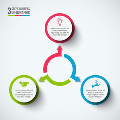 Aufkleber - Vector infographic design template.
